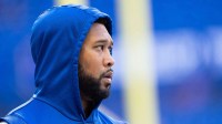 Indianapolis Colts defensive tackle Deforest Buckner (99) makes his way onto the field for warmups ahead of the game against the Arizona Cardinals at Lucas Oil Stadium in Indianapolis.
