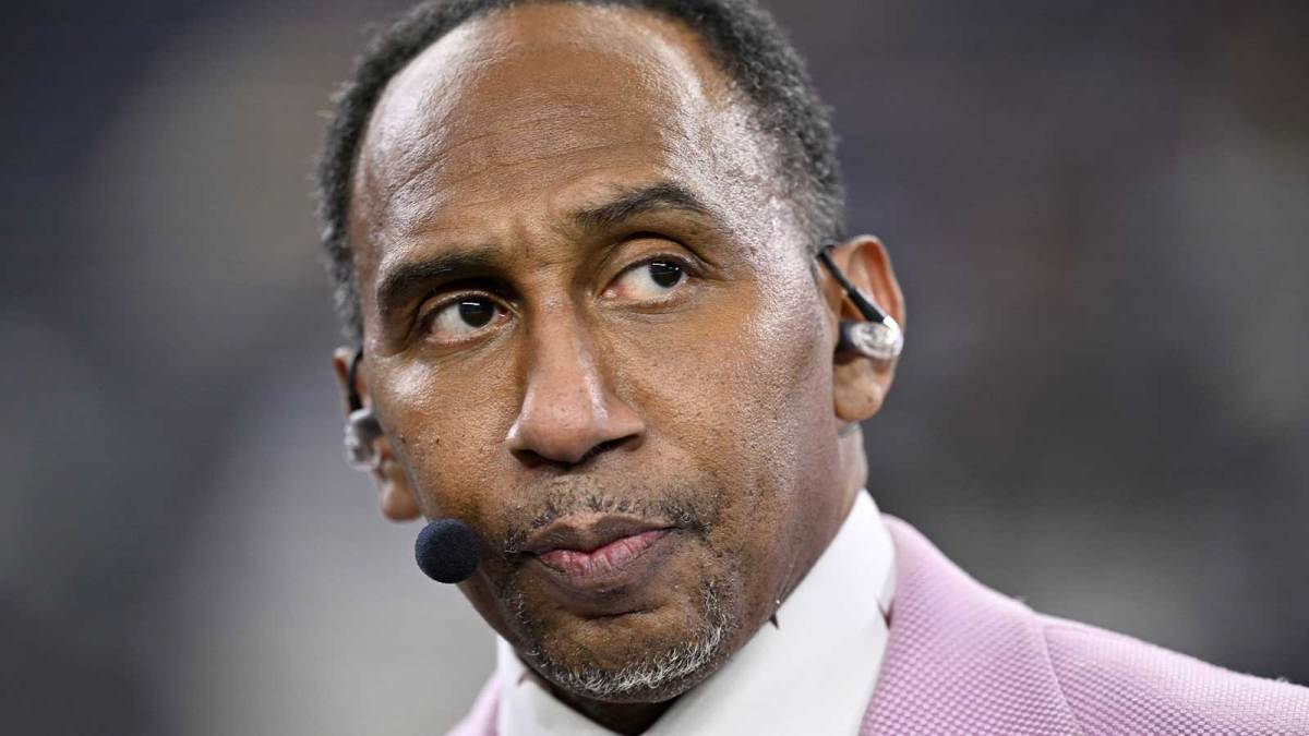 ESPN commentator Stephen A. Smith looks on before the game between the Dallas Cowboys and the Arizona Cardinals at AT&T Stadium.