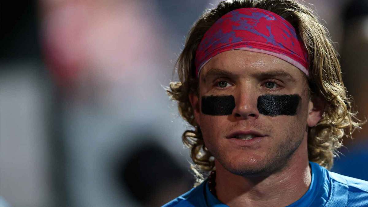 Philadelphia Phillies outfielder Harrison Bader (2) in the dugout after scoring against the Kansas City Royals during the fourth inning at Citizens Bank Park.