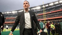 Philadelphia Eagles general manager Howie Roseman looks on before the game between the Philadelphia Eagles and the Dallas Cowboys at Lincoln Financial Field.