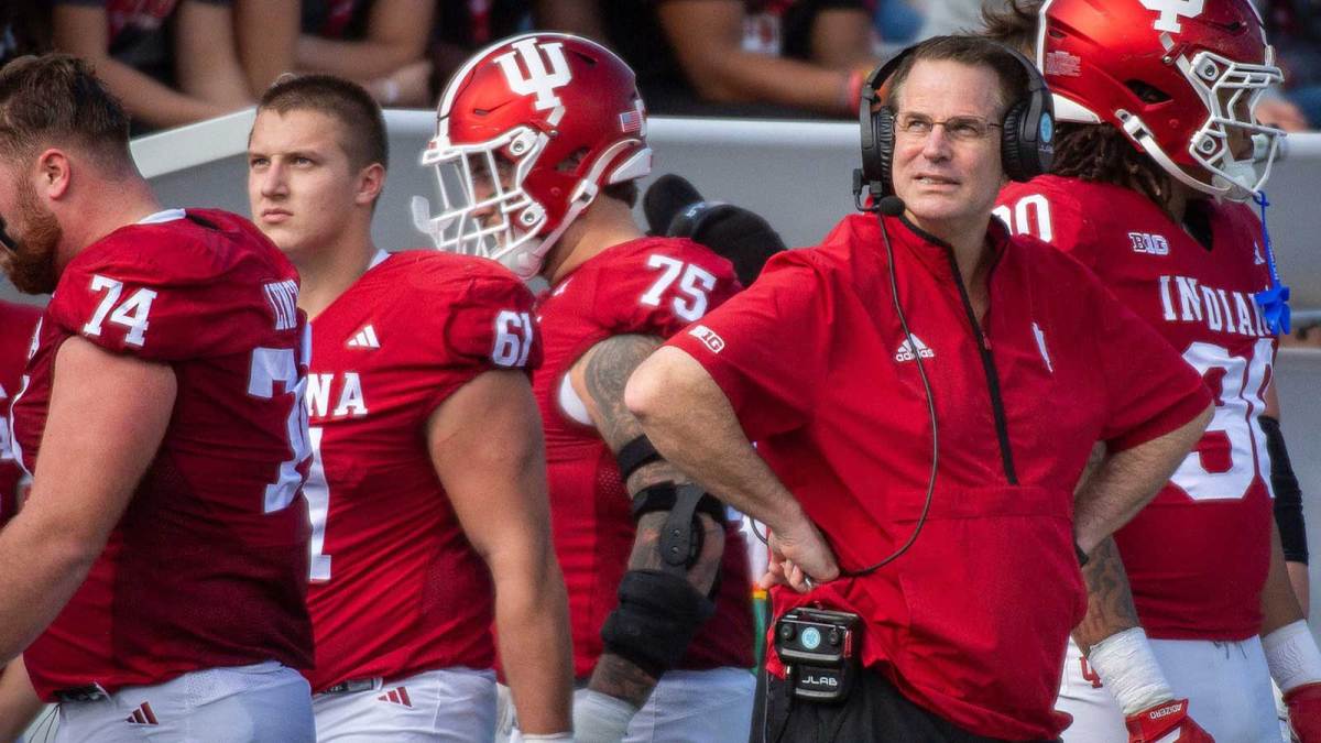 Indiana Head Coach Curt Cignetti during the Indiana versus Wisconsin football game at Memorial Stadium on Saturday, Nov. 15, 2025.