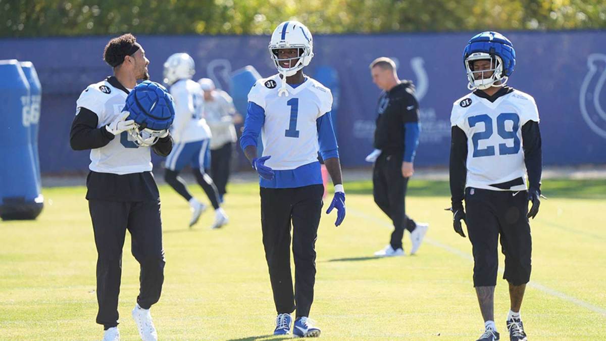 Indianapolis Colts cornerback Sauce Gardner runs through drills on Thursday, November 6, 2025.