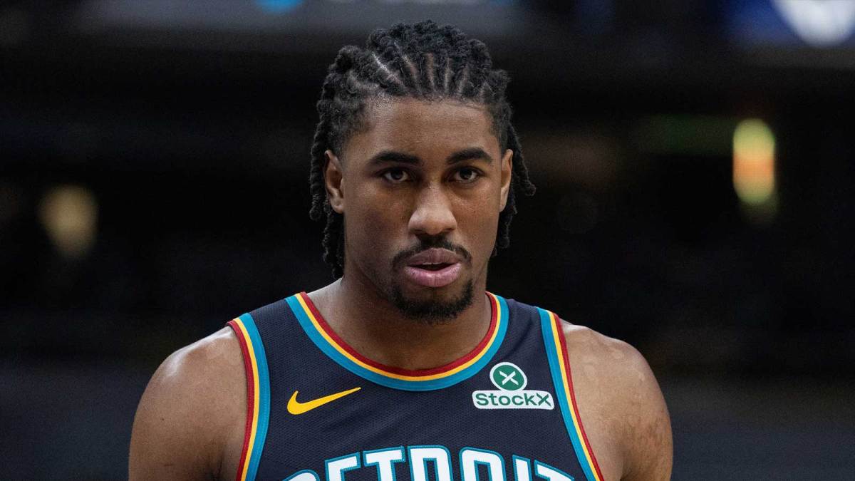 Detroit Pistons guard Jaden Ivey (23) in the first half against the Indiana Pacers at Gainbridge Fieldhouse.
