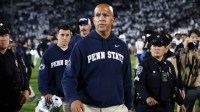 Penn State Nittany Lions head coach James Franklin walks off the field following the game against the Northwestern Wildcats at Beaver Stadium.
