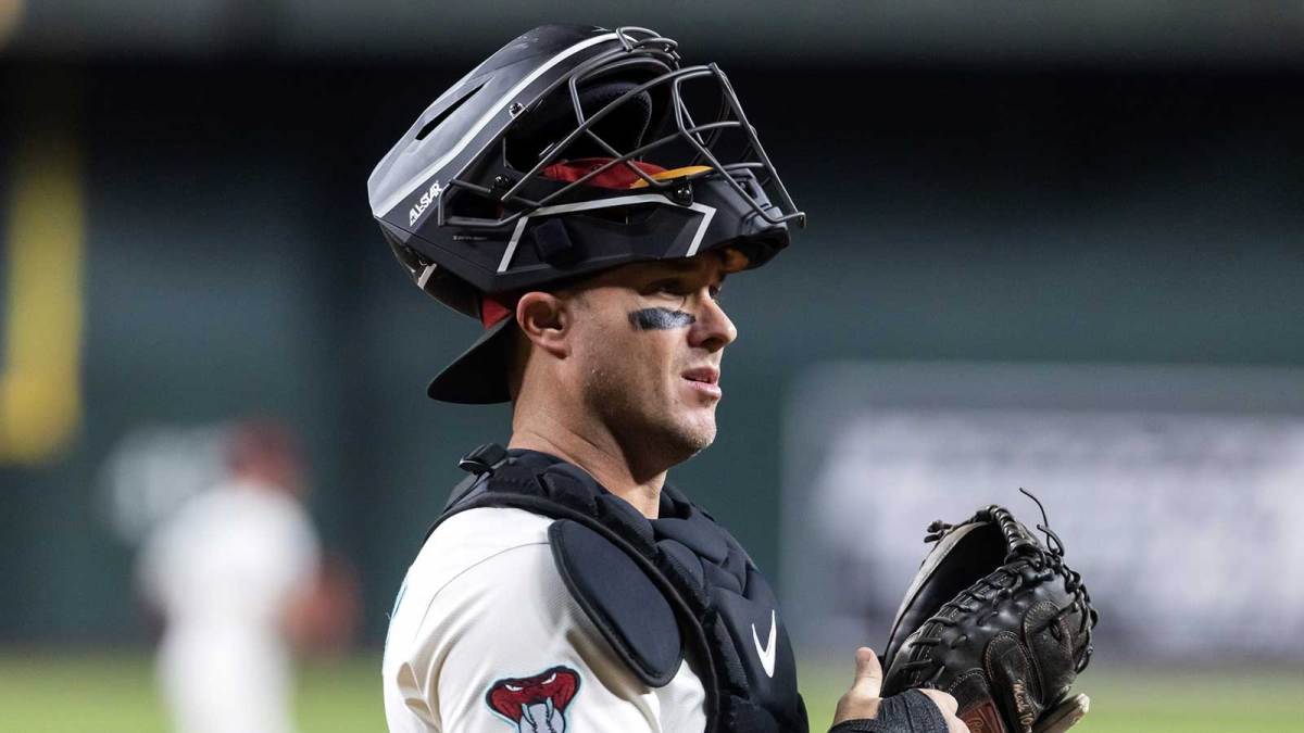 Arizona Diamondbacks catcher James McCann against the Los Angeles Dodgers at Chase Field.