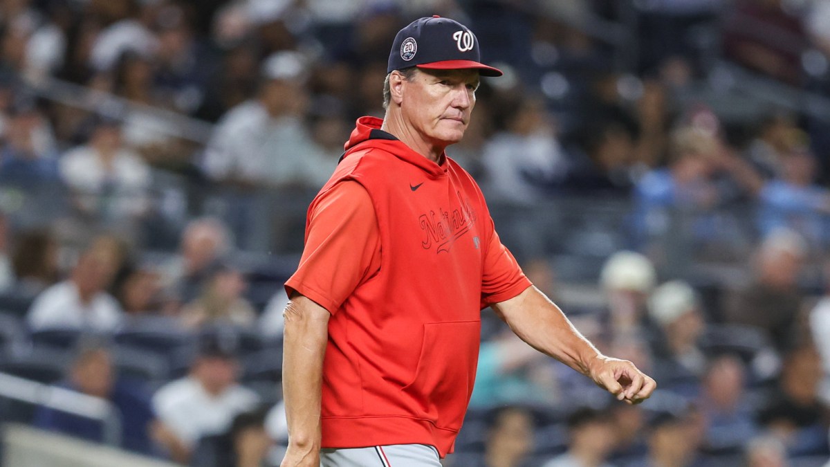 Washington Nationals pitching coach Jim Hickey (48) at Yankee Stadium.