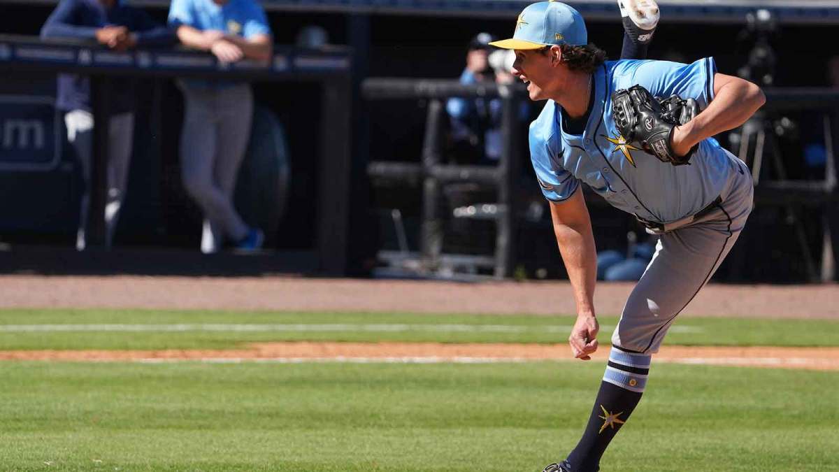 Tampa Bay Rays pitcher Joey Gerber throws a pitch against the New York Yankees during the fifth inning at George M. Steinbrenner Field.