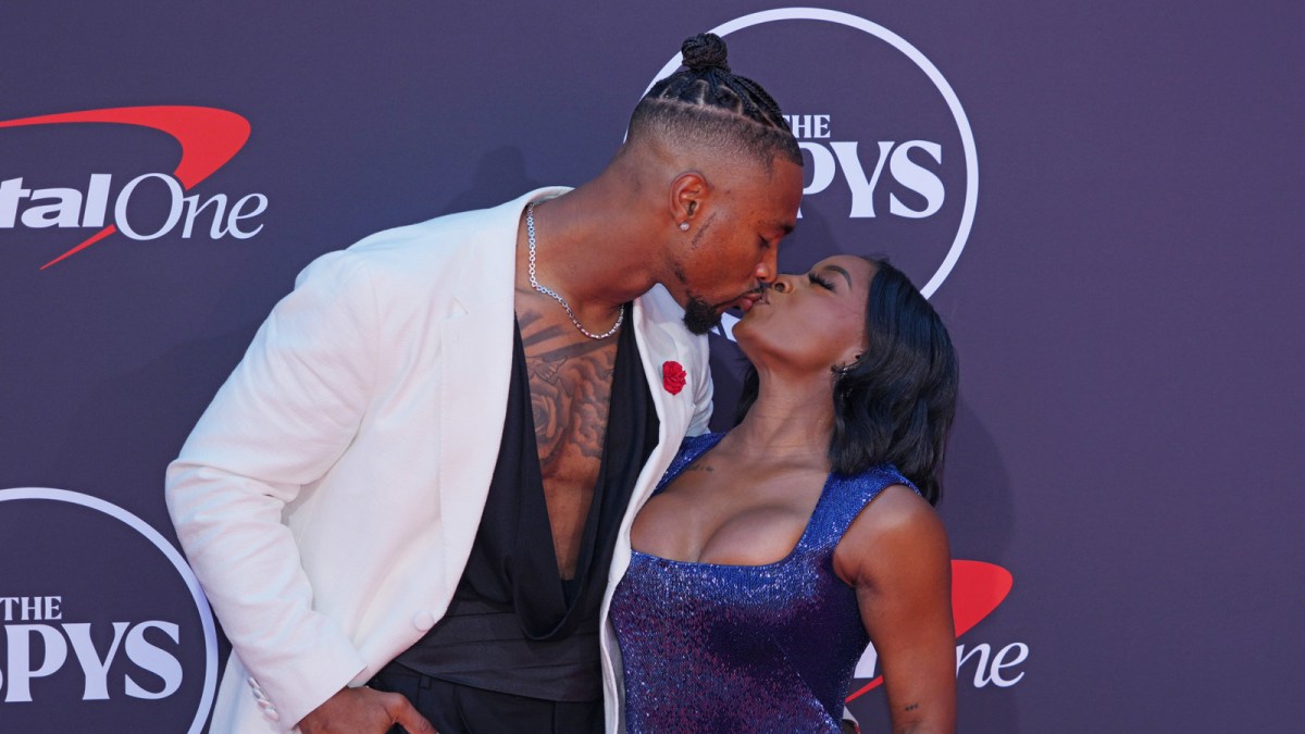 Chicago Bears safety Jonathan Owens and Simone Biles at the ESPYs.