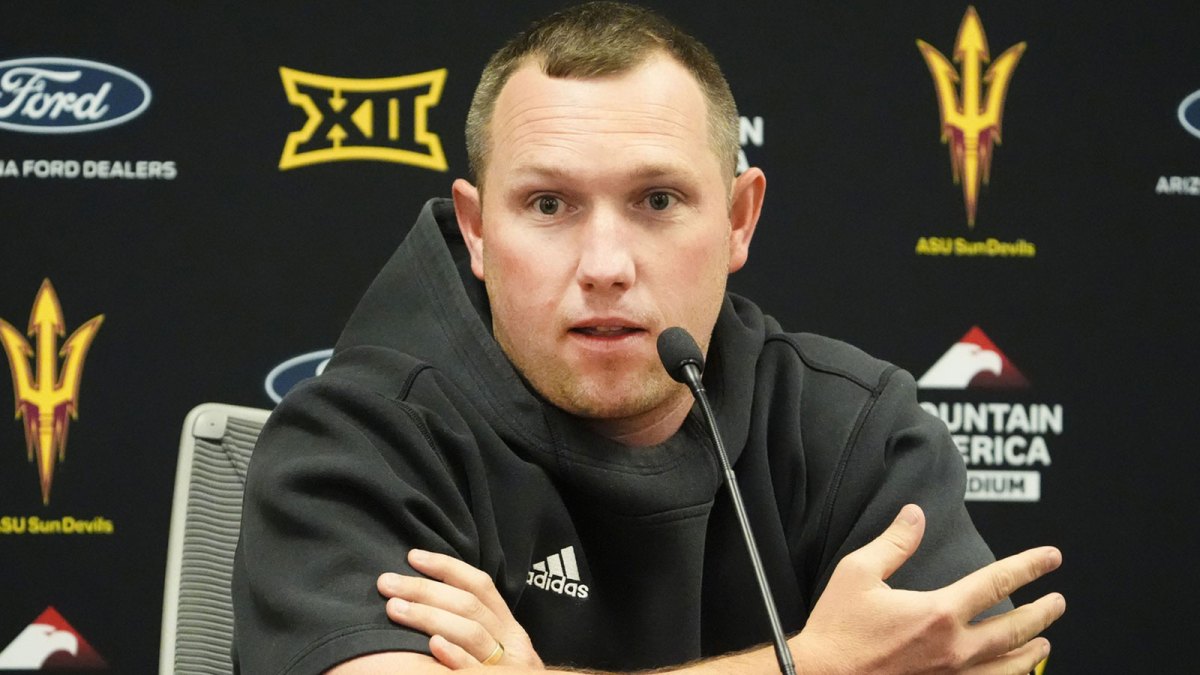 Arizona State head coach Kenny Dillingham holds a news conference on Oct. 27, 2025, in Tempe.