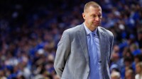 Kentucky Wildcats head coach Mark Pope walks down the sideline during the second half against the Eastern Illinois Panthers at Rupp Arena at Central Bank Center.
