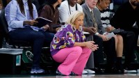 LSU Tigers head coach Kim Mulkey reacts after a play during the first half against the Tulane Green Wave at Avron B. Fogelman Arena in Devlin Fieldhouse.
