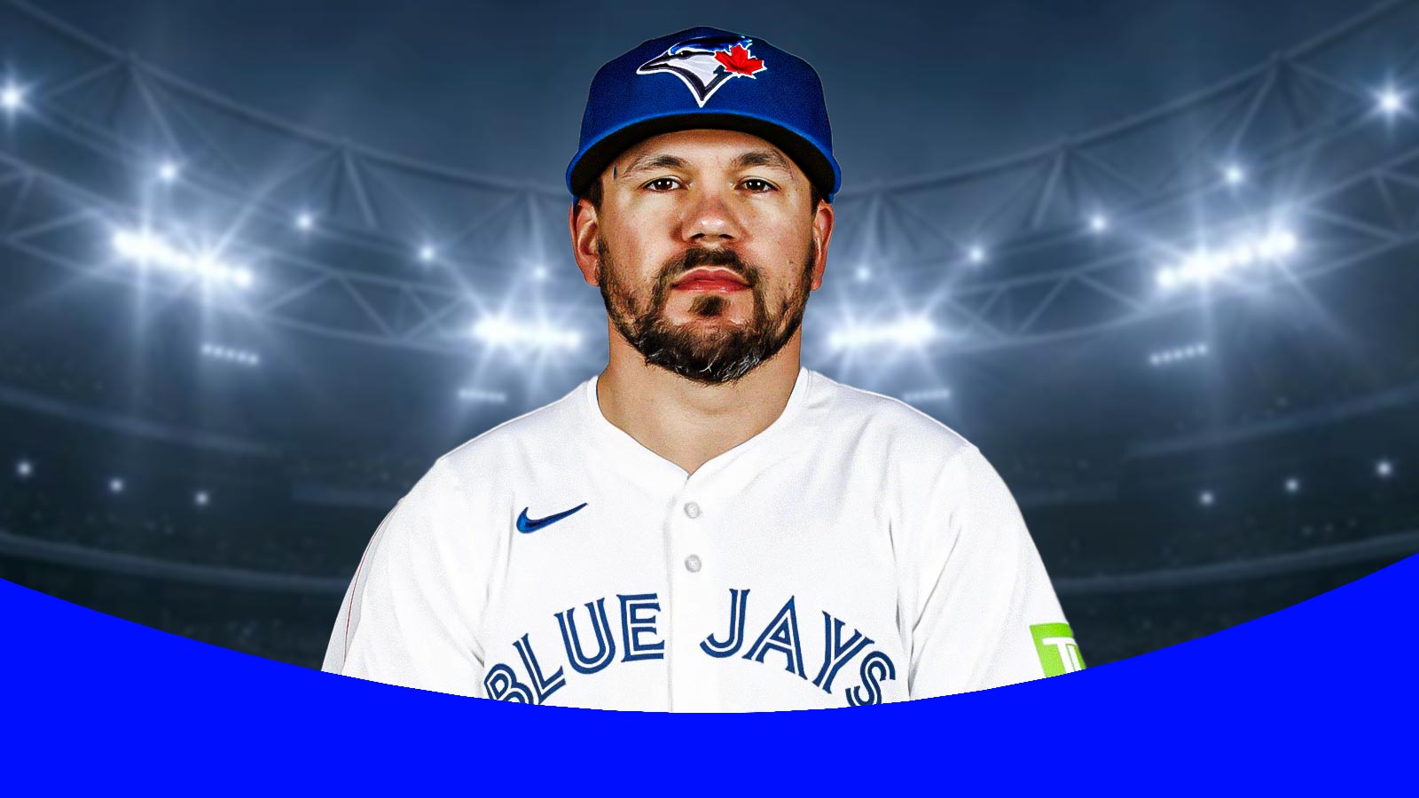 Kyle Schwarber in Blue Jays uniform (jersey swap)