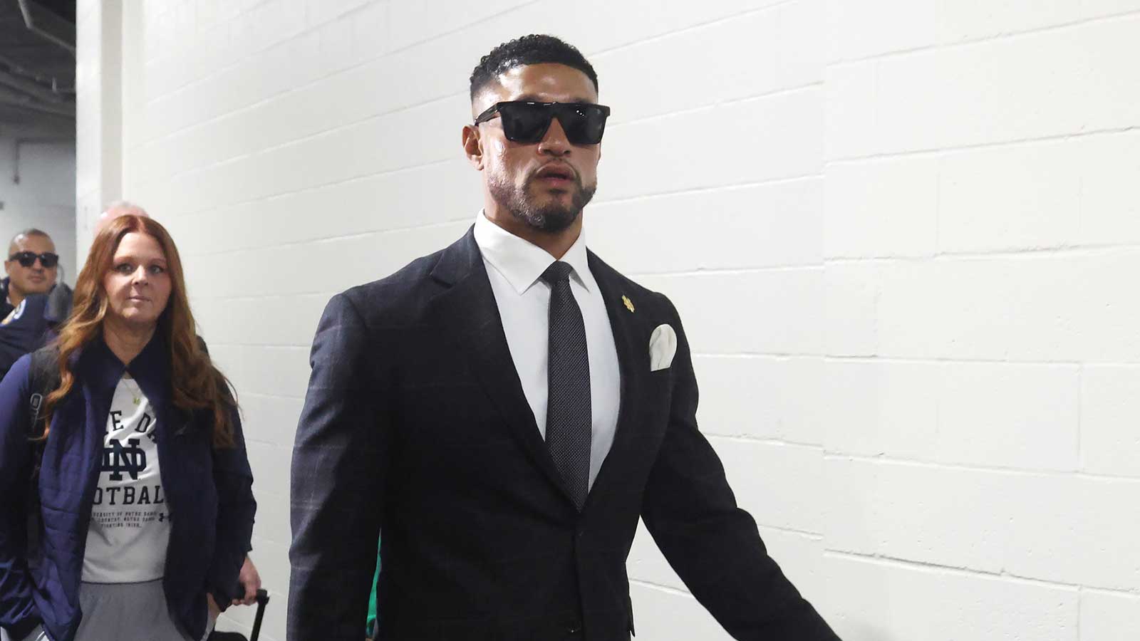 Notre Dame HC Marcus Freeman’s smirk says it all after stiffing Pat Narduzzi