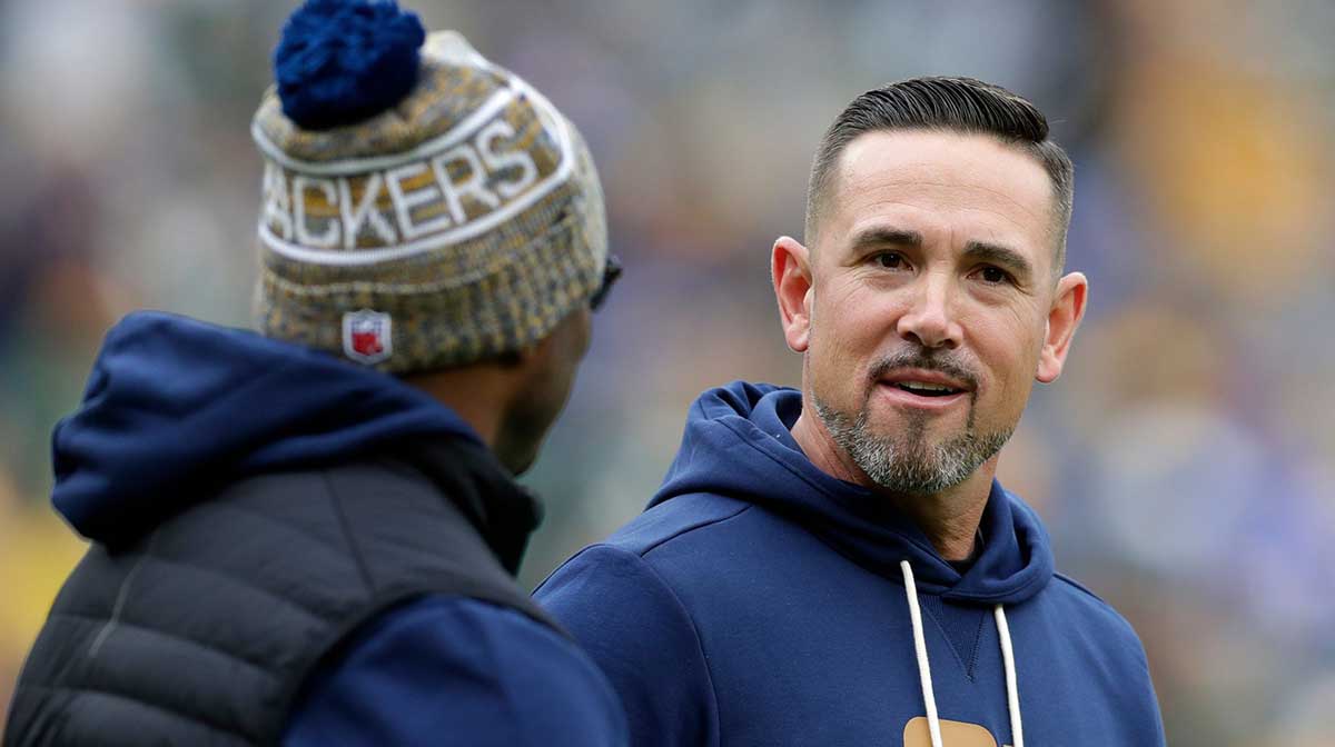 Green Bay Packers head coach Matt LaFleur on the field before the game against the Carolina Panthers
