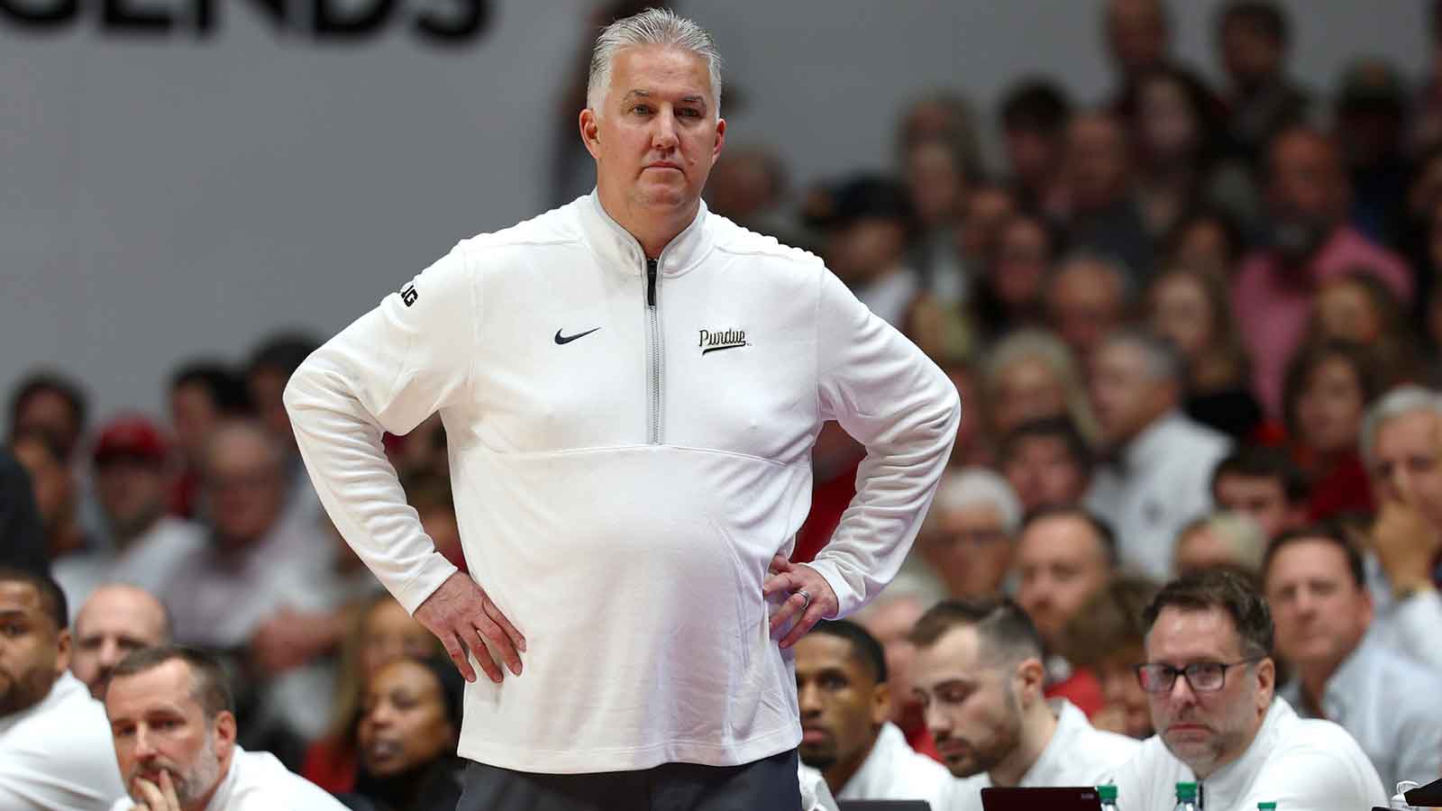 Purdue Boilermakers head coach Matt Painter during the first half against the Alabama Crimson Tide at Coleman Coliseum.