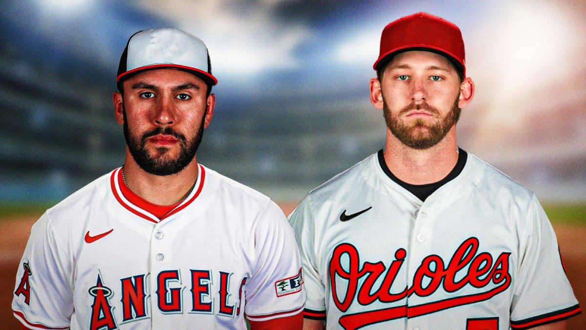 Grayson Rodriguez with Angels. Taylor Ward with Orioles. Both jersey swaps