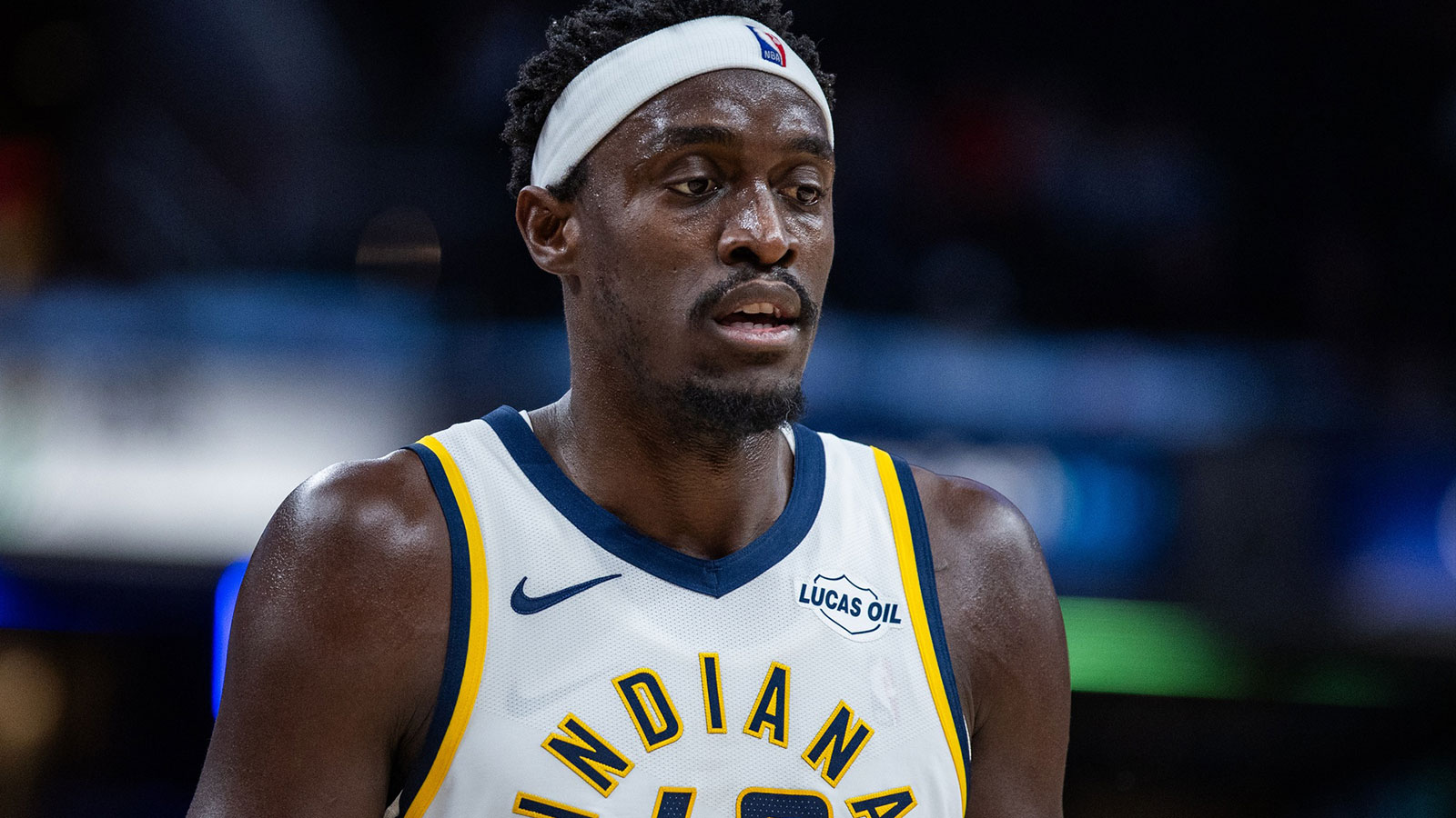 Indiana Pacers forward Pascal Siakam (43) in the first half against the San Antonio Spurs at Gainbridge Fieldhouse.