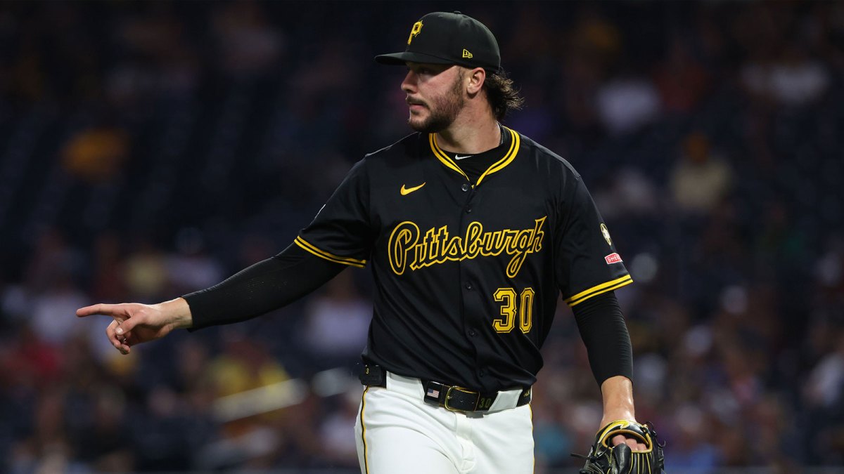 Pittsburgh Pirates starting pitcher Paul Skenes (30) pitches against the Chicago Cubs during the third inning at PNC Park.