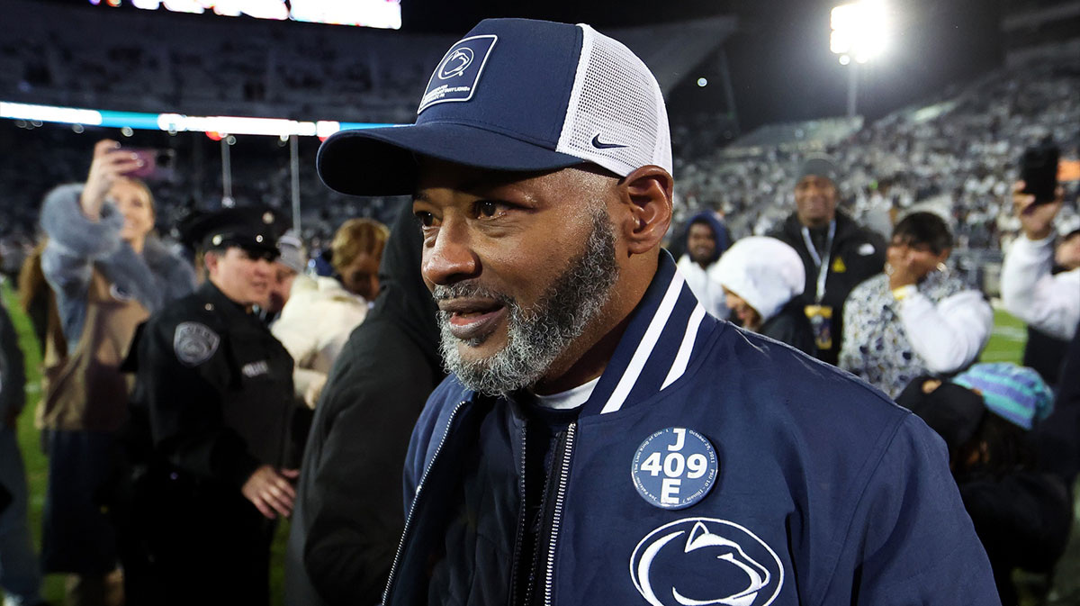 Penn State Nittany Lions interim head coach Terry Smith walks on the field following the game against the Nebraska Cornhuskers at Beaver Stadium.