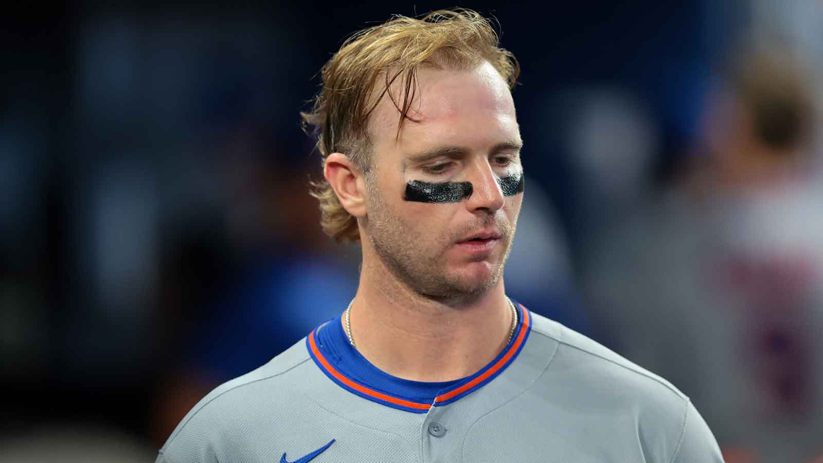New York Mets first baseman Pete Alonso (20) looks on after the game against the Miami Marlins at loanDepot Park.