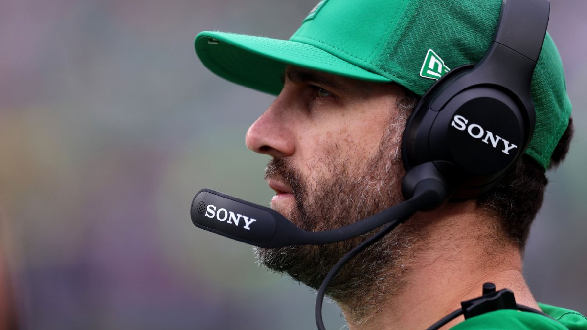 Philadelphia Eagles head coach Nick Sirianni looks on during the fourth quarter against the New York Giants at Lincoln Financial Field.