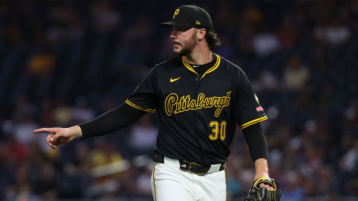 Pittsburgh Pirates starting pitcher Paul Skenes (30) pitches against the Chicago Cubs during the third inning at PNC Park.