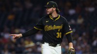 Pittsburgh Pirates starting pitcher Paul Skenes (30) pitches against the Chicago Cubs during the third inning at PNC Park.