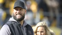 Pittsburgh Steelers former quarterback Ben Roethlisberger in attendance as the Steelers host the New Orleans Saints at Acrisure Stadium.