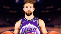 Domantas Sabonis photoshopped in Jazz jersey (with his number on it).