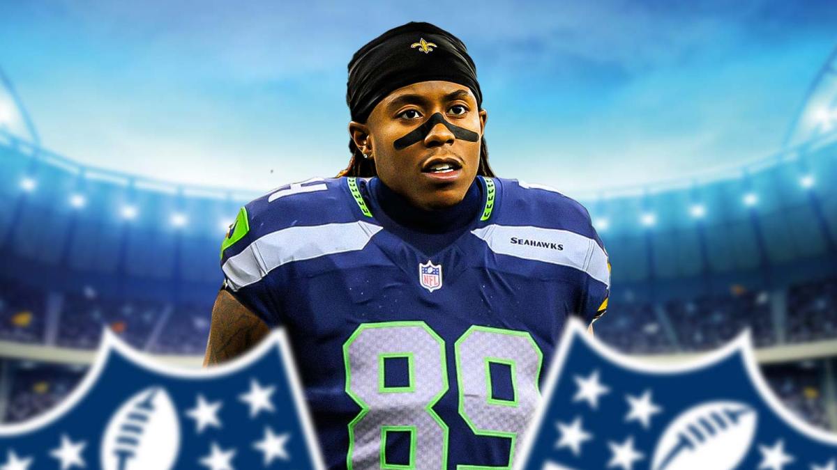 Rashid Shaheed photoshopped in Seahawks jersey (include his jersey number).