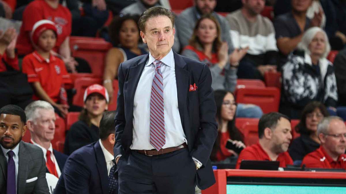 St. John's Red Storm head coach Rick Pitino watches from the sidelines in the second half against the Bucknell Bison at Carnesecca Arena.