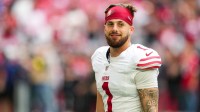 San Francisco 49ers wide receiver Ricky Pearsall (1) looks on before the game against the Arizona Cardinals at State Farm Stadium. Mandatory Credit: Joe Camporeale-Imagn Images
