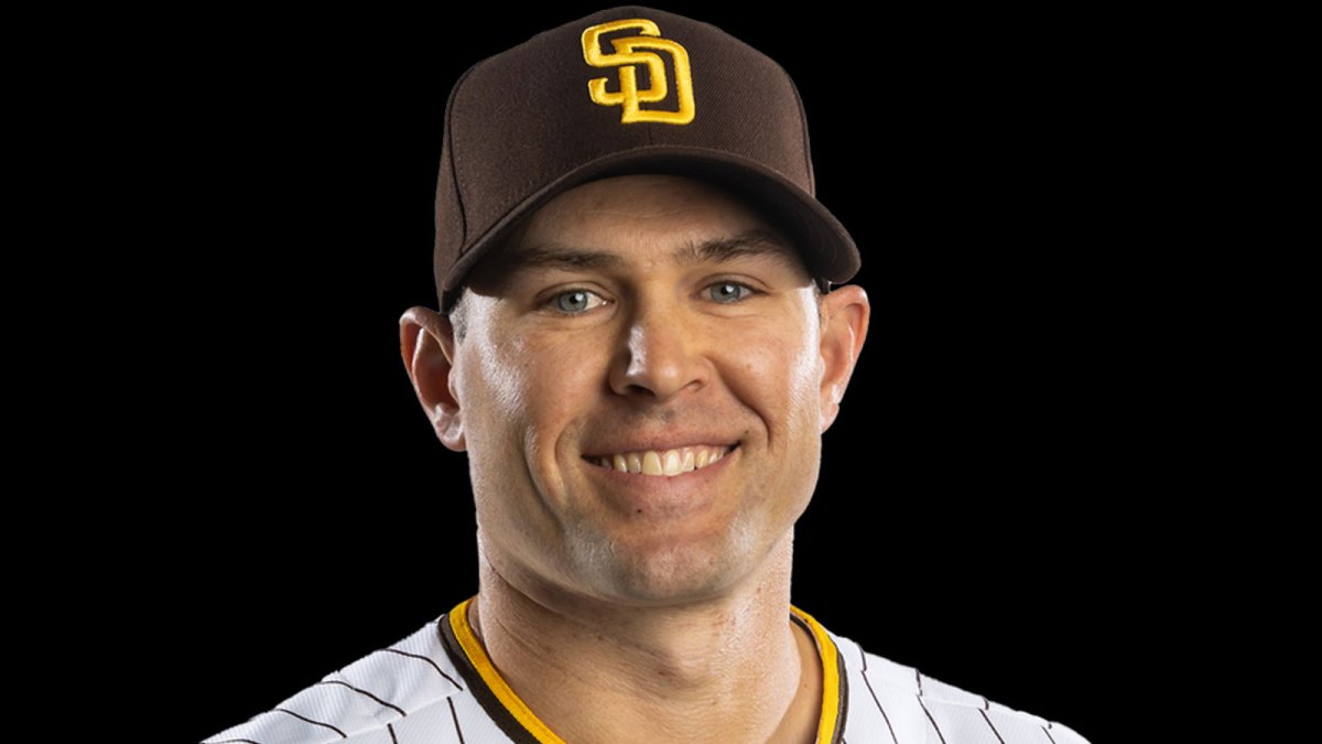 Feb 23, 2023; Peoria, AZ, USA; San Diego Padres pitcher Craig Stammen poses for a portrait during photo day at Peoria Sports Complex. Mandatory Credit: Mark J. Rebilas-Imagn Images