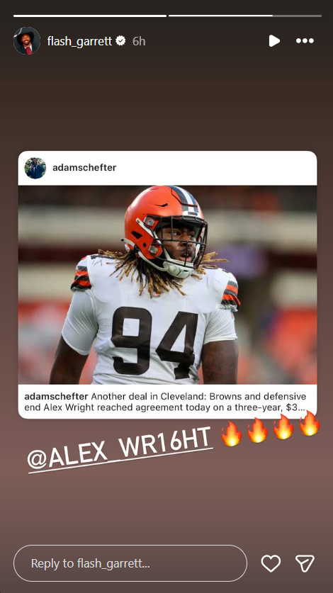 Myles Garrett IG Story
