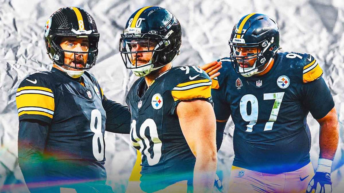 Aaron Rodgers, TJ Watt, Cam Heyward, Crumpled paper in the background