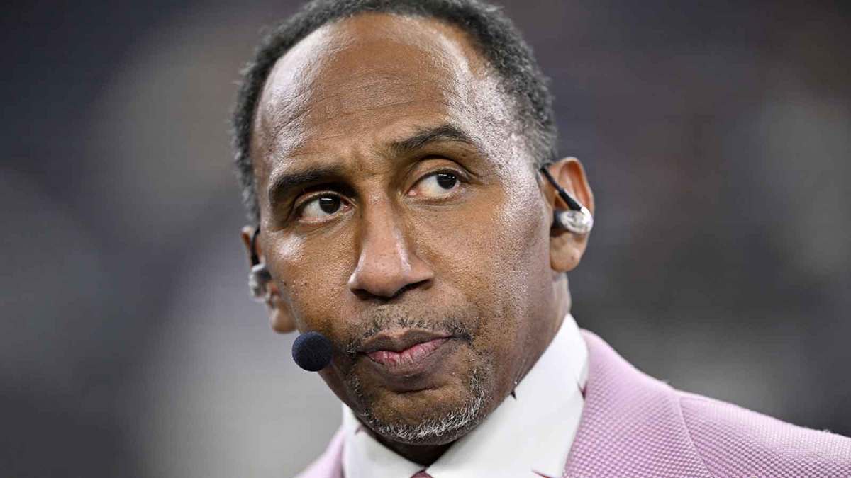 ESPN commentator Stephen A. Smith looks on before the game between the Dallas Cowboys and the Arizona Cardinals at AT&T Stadium.