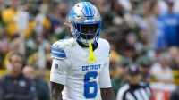 Detroit Lions cornerback Terrion Arnold (6) during the game against the Green Bay Packers at Lambeau Field.