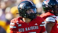 Texas Tech Red Raiders linebacker Jacob Rodriguez (10) against the Arizona State Sun Devils at Mountain America Stadium.