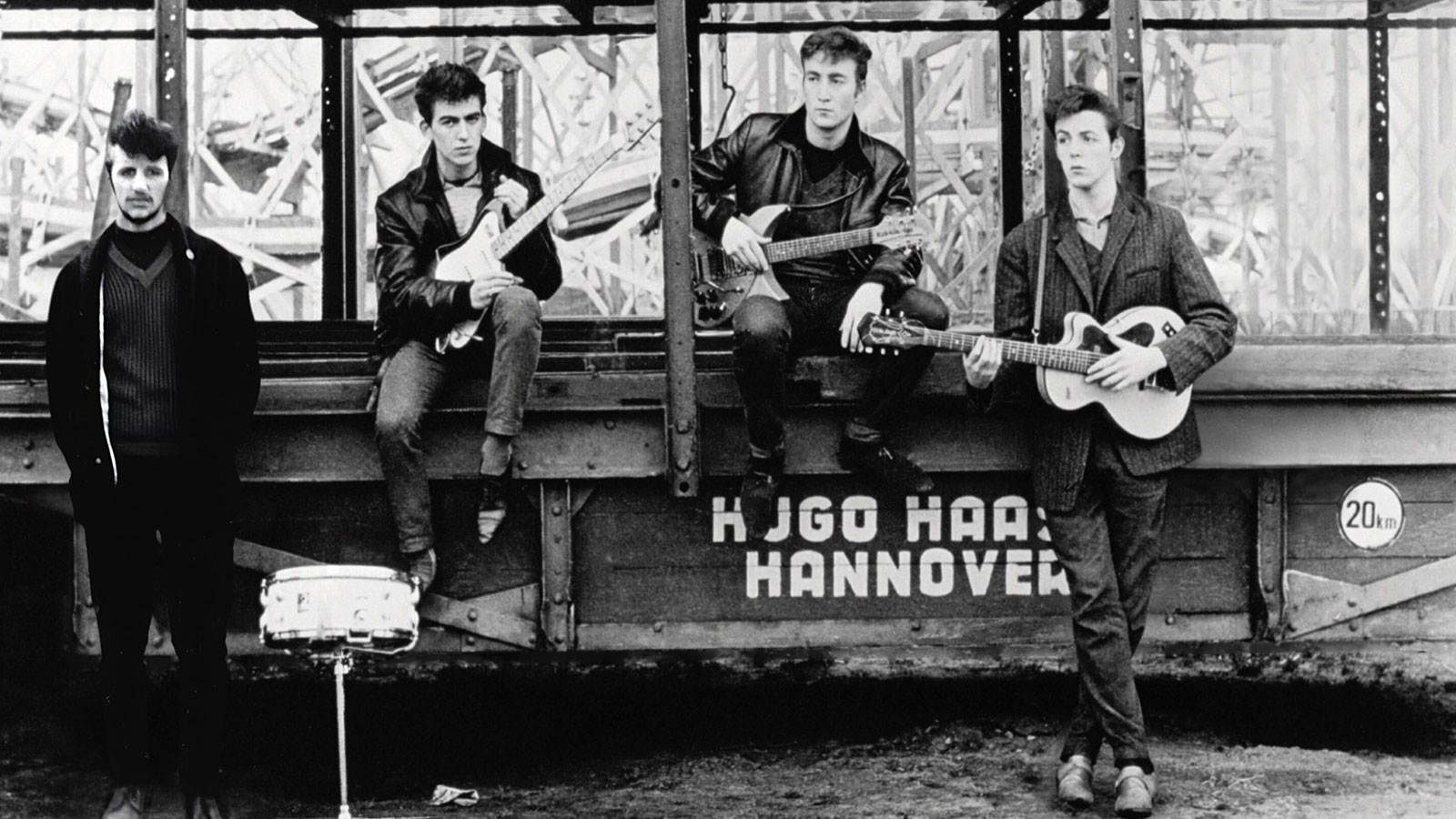 Ringo Starr, George Harrison, John Lennon, and Paul McCartney as captured in The Beatles Anthology.