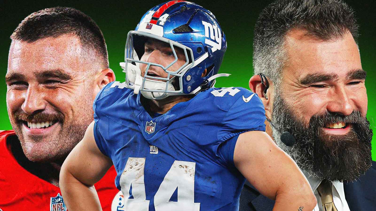 Travis Kelce Jason Kelce Cam Skattebo New Heights