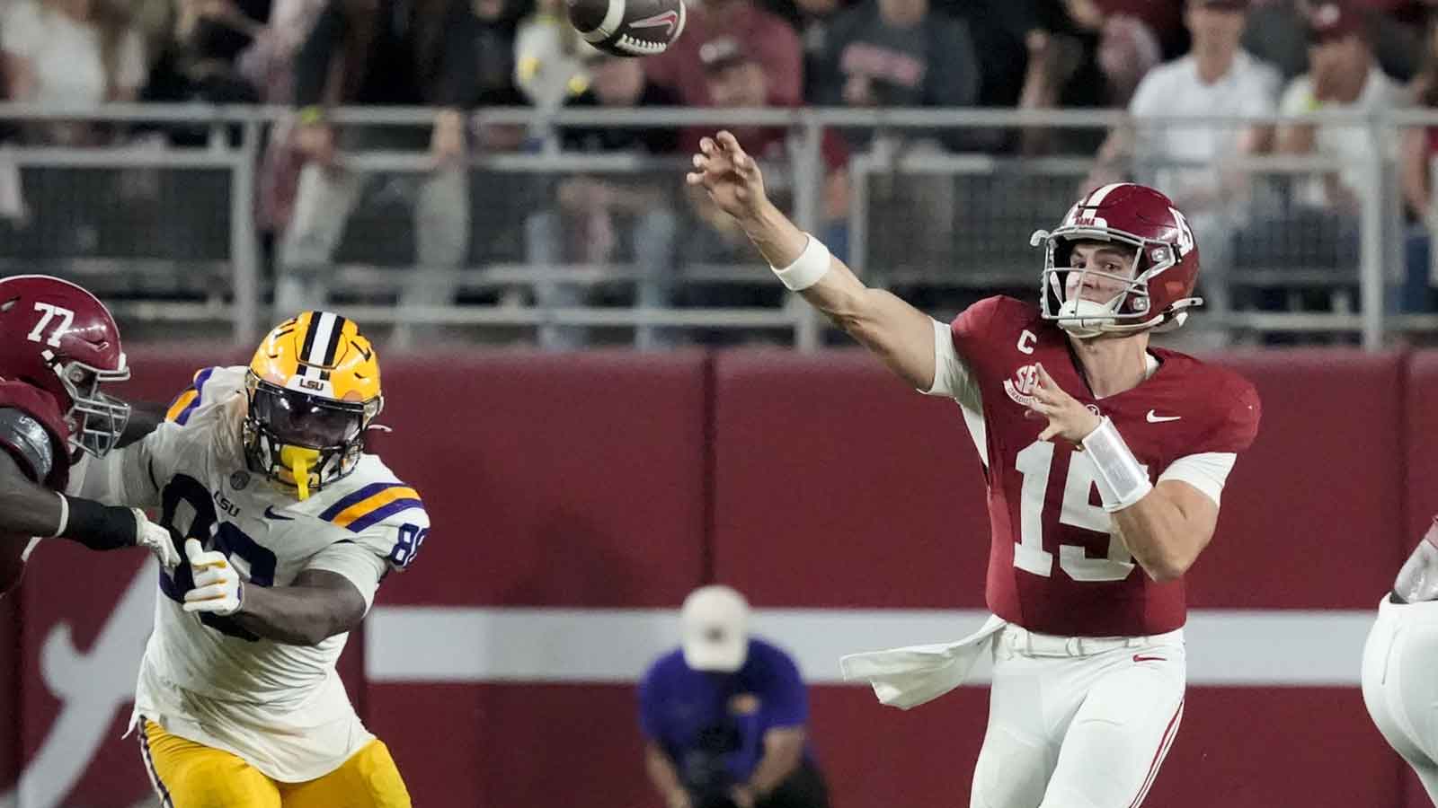 Alabama’s Ty Simpson confirms 1st overall pick hype with incredible TD toss to Ryan Williams
