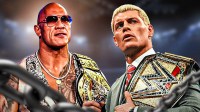 WWE stars The Rock and Cody Rhodes.