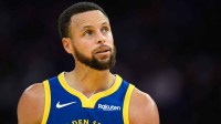 Golden State Warriors guard Stephen Curry (30) looks on against the Phoenix Suns in the third quarter at Chase Center.