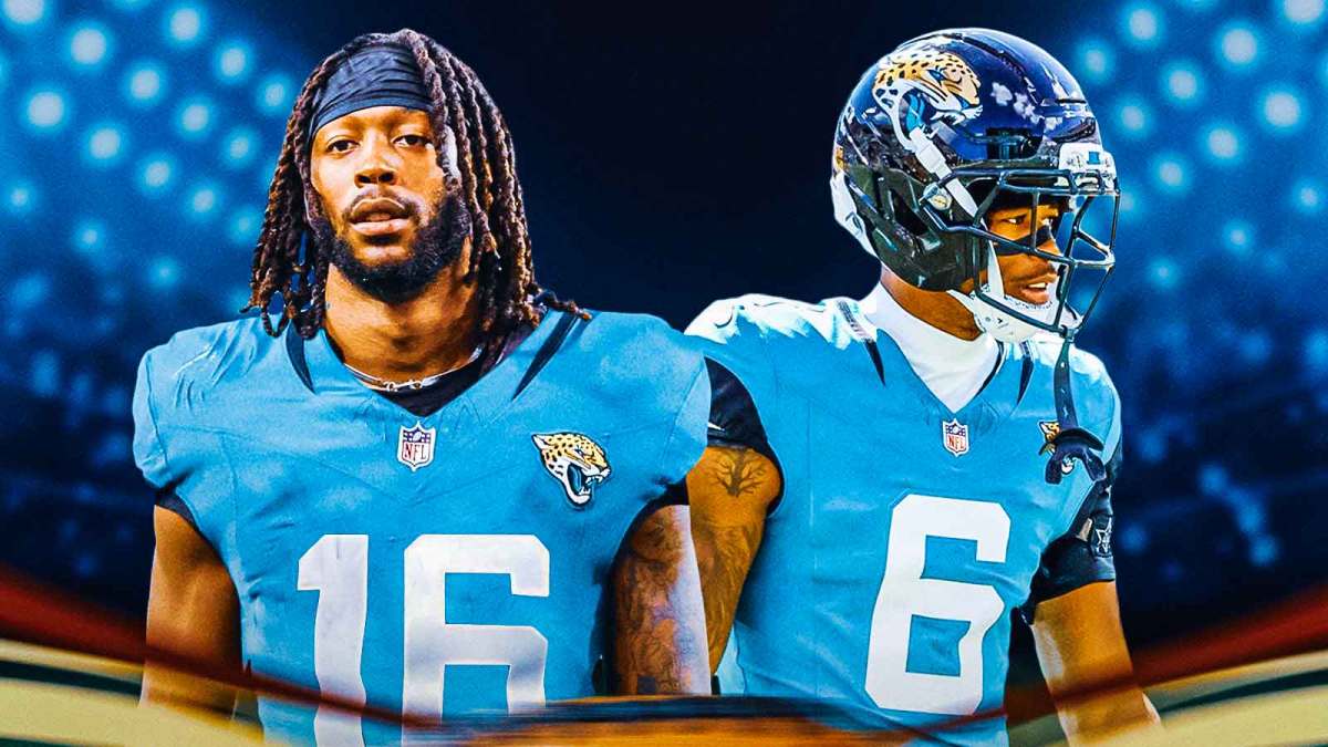 Jakobi Meyers (photoshopped in Jaguars jersey with his Raiders number) and Greg Newsome (Jags) together.