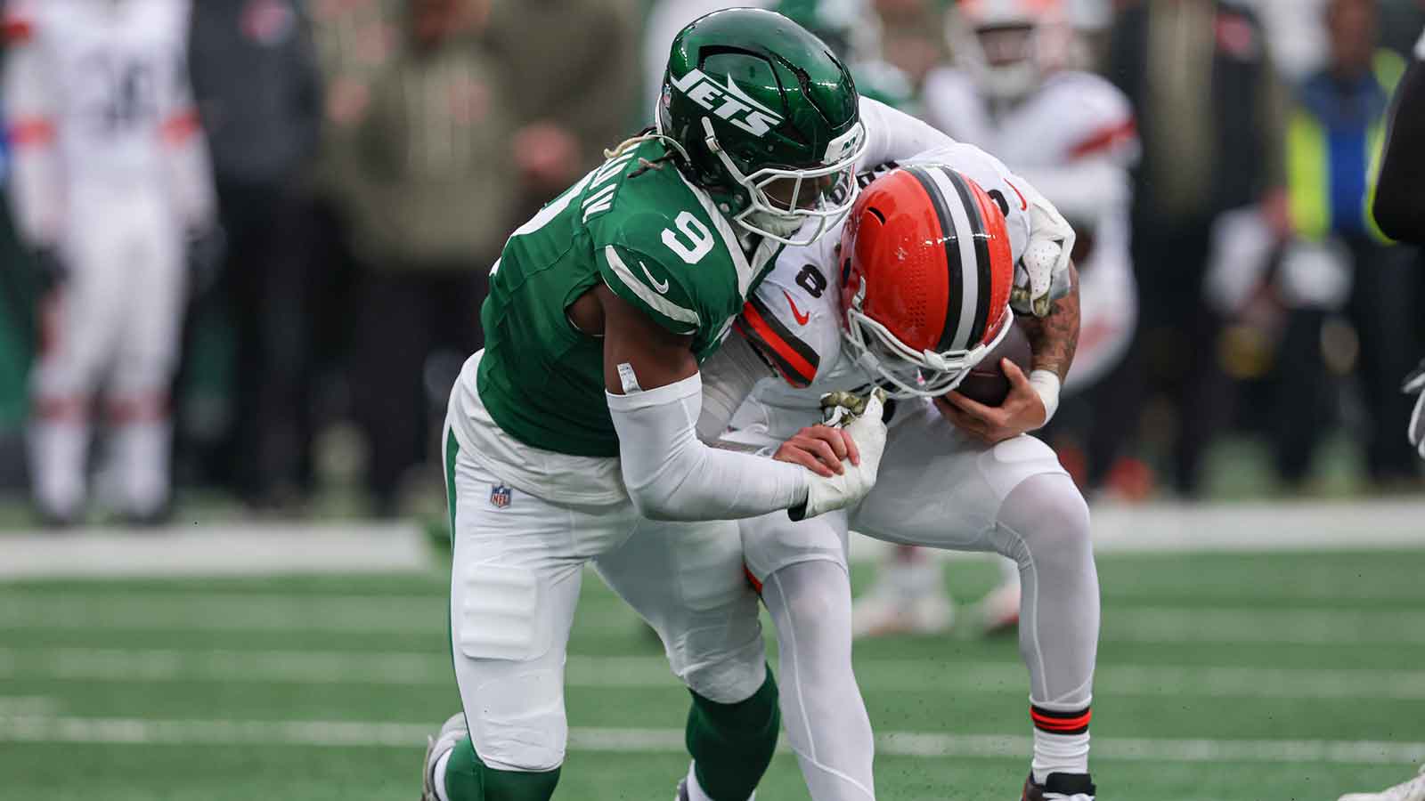 Jets’ Will McDonald goes full Myles Garrett against Myles Garrett, Browns