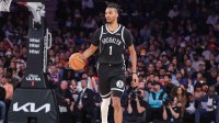 Brooklyn Nets forward Ziaire Williams (1) at Madison Square Garden.