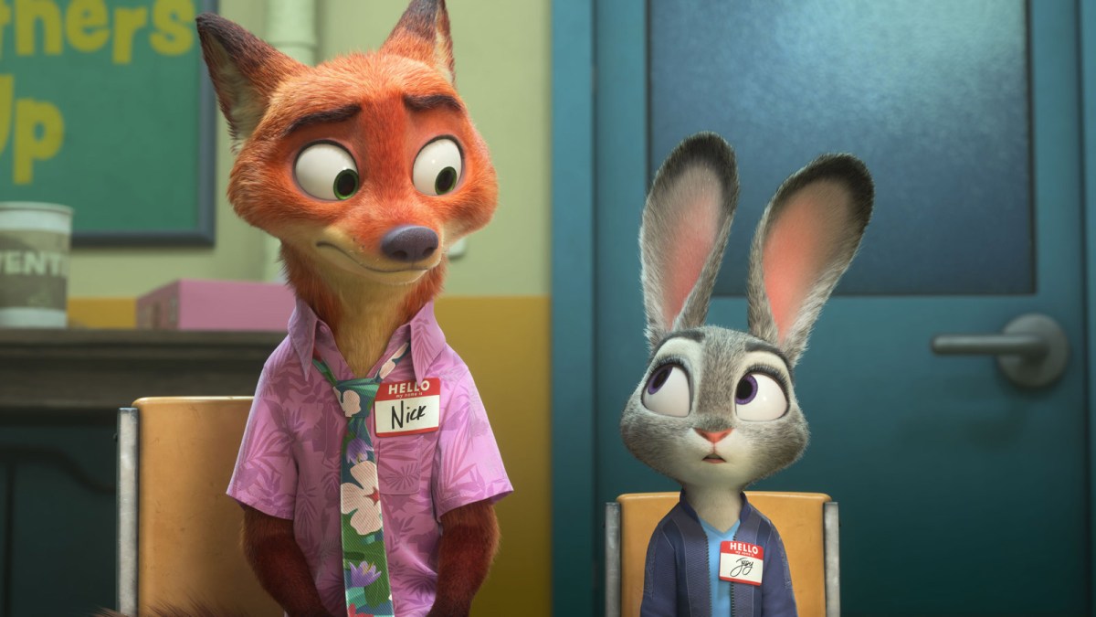 [L-R] Nick Wilde (voiced by Jason Bateman) and Judy Hopps (voiced by Ginnifer Goodwin) in Zootopia 2.