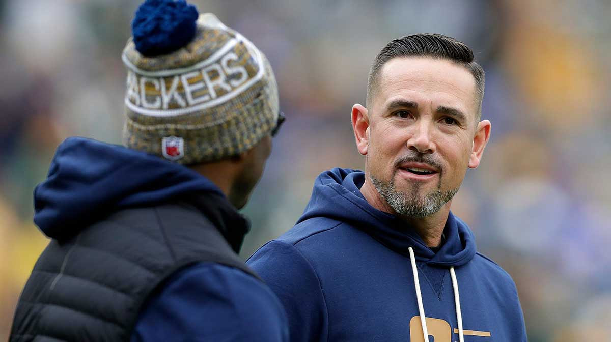 Green Bay Packers head coach Matt LaFleur on the field before the game against the Carolina Panthers on Nov. 2, 2025, at Lambeau Field in Green Bay, Wis.