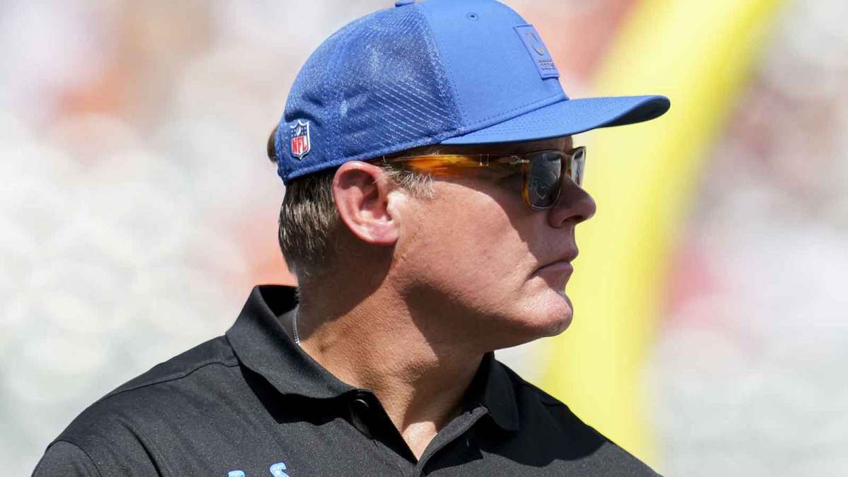 Indianapolis Colts general manager Chris Ballard leaves the field Saturday, Aug. 23, 2025, during a game against the Cincinnati Bengals at Paycor Stadium in Cincinnati.