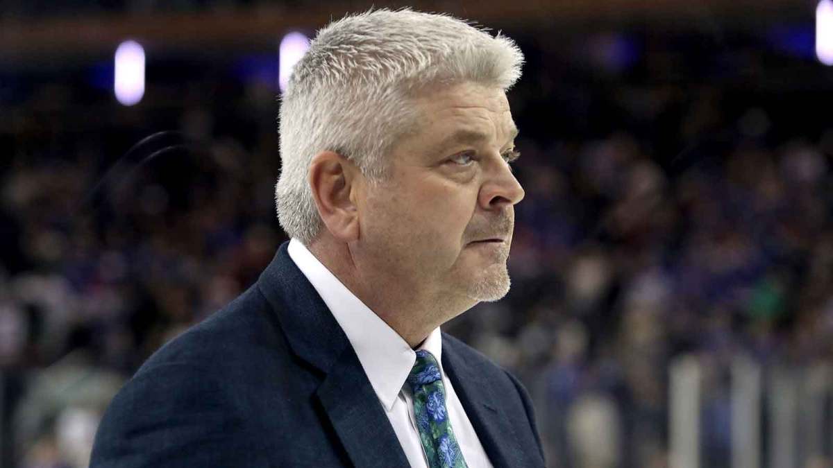 Los Angeles Kings head coach Todd McLellan walks off the ice after a 4-1 loss against the New York Rangers at Madison Square Garden.